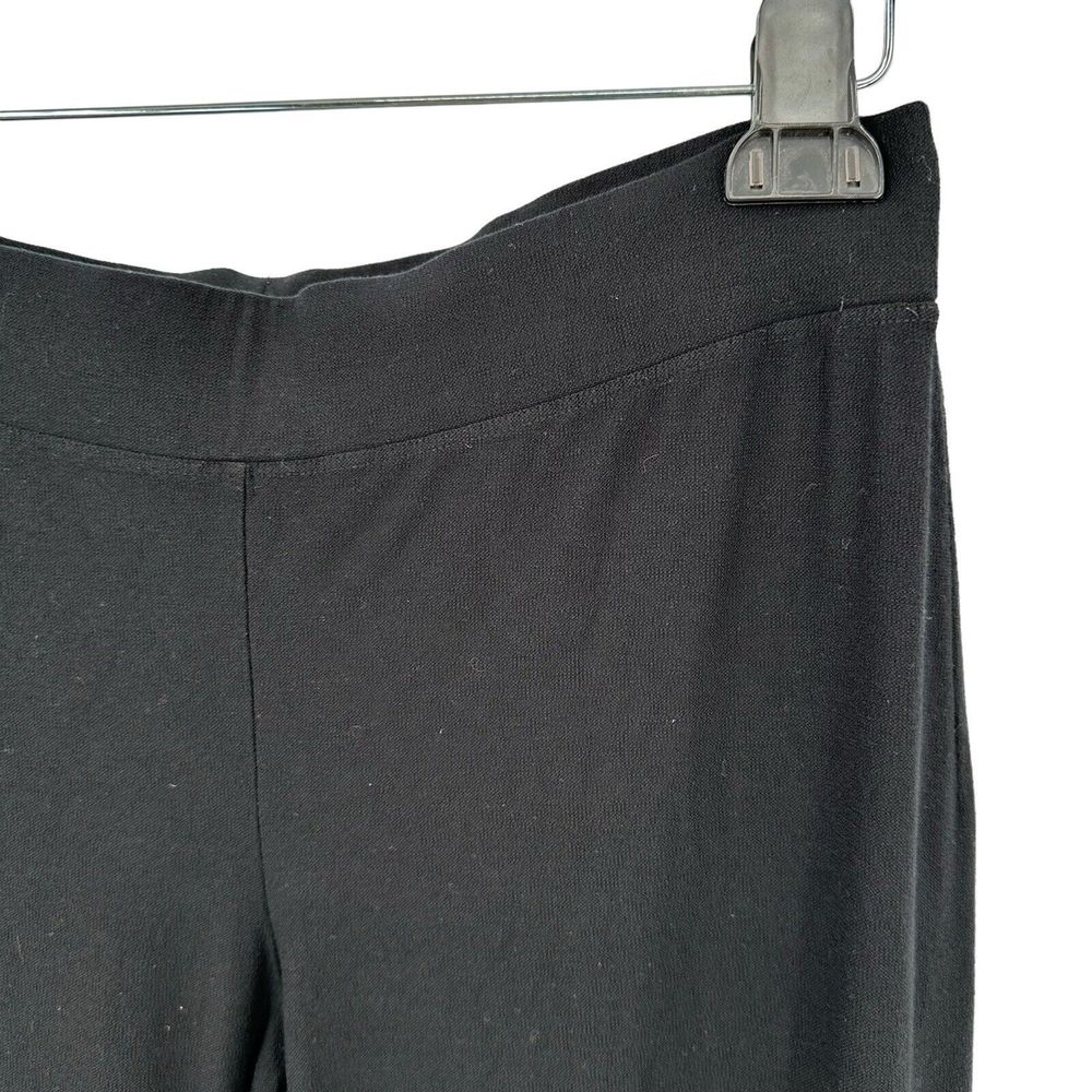 Eileen Fisher Pants Small Women's Black Casual Straight Elastic Crepe Pull On - Picture 2 of 7